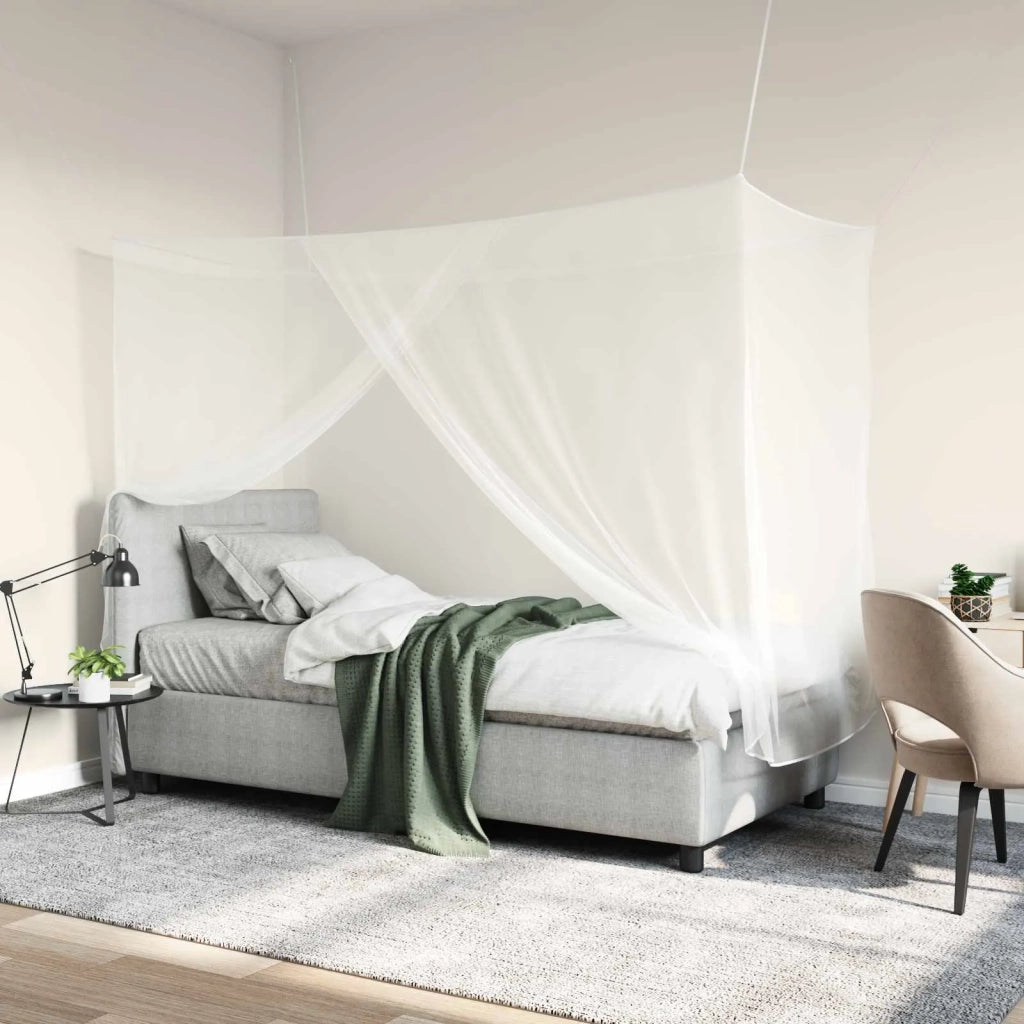 Zanzariera per letto 156 maglia 3 pcs Bianco Poliestere 42033557