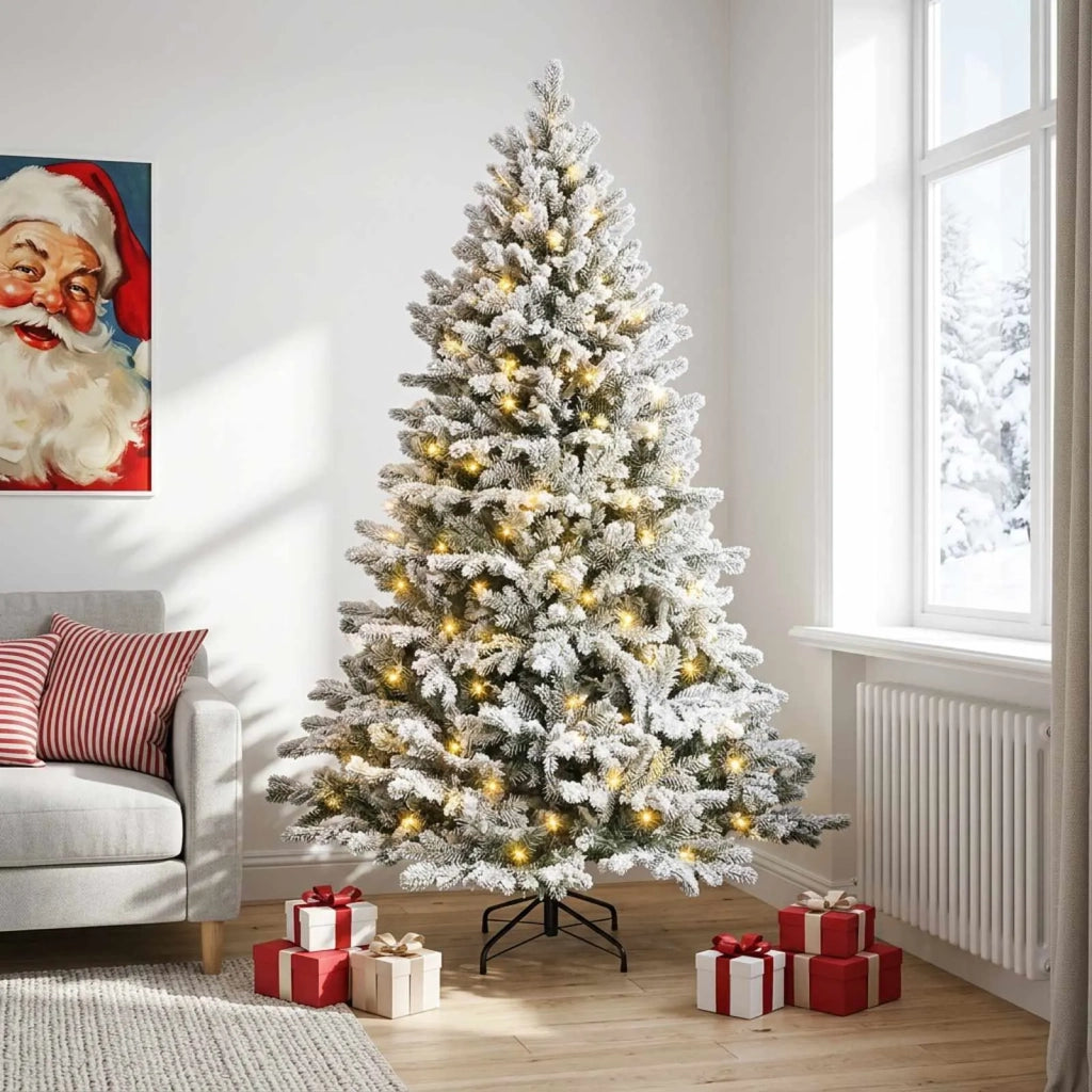 Albero di Natale Artificiale con Rami Pieghevoli 150 cm 150 LED 3465492