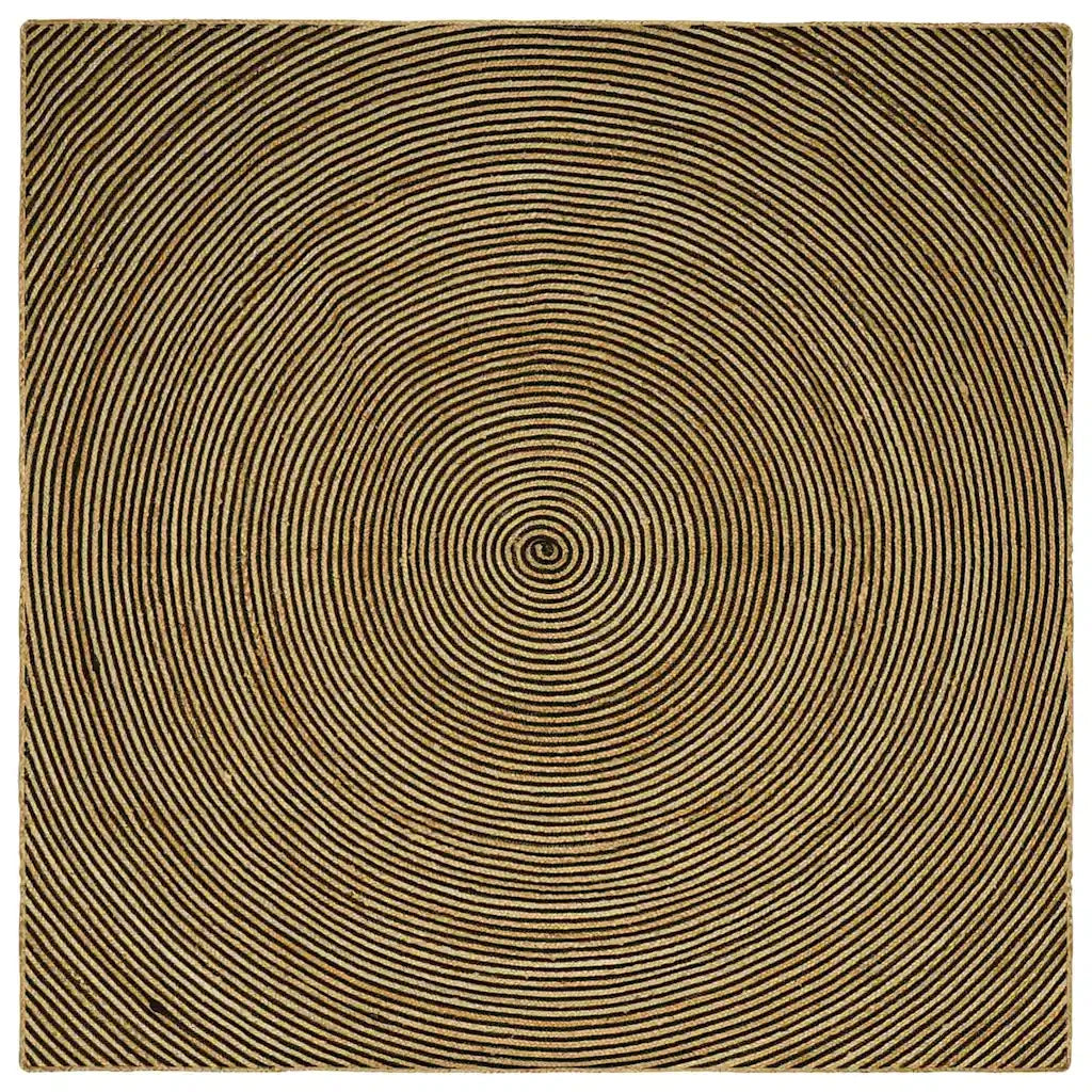 Tappeti per area Nero 200 x 200 cm Juta
