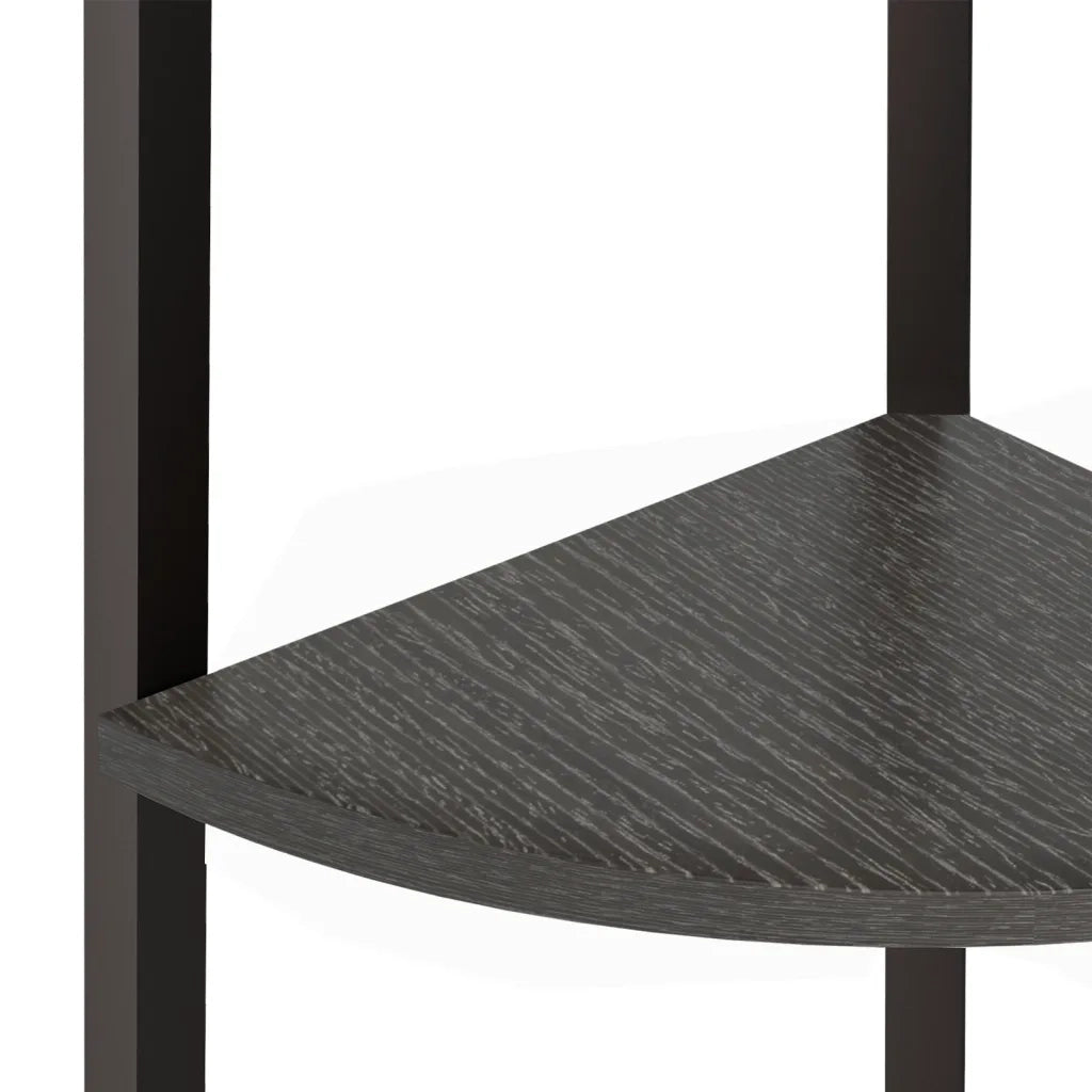 Scaffale Angolare a 5 Livelli Nero 45,5x31,5x180 cm CFW8148039