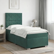 Letto box spring con materasso Verde Scuro 80 x 200 cm Velluto 3453539