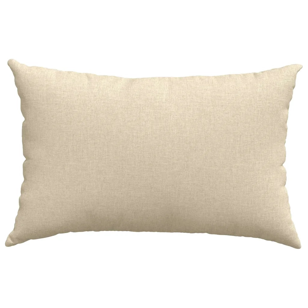 Cuscini da Divano 2 pz | Cuscini per sedie Crema 60 x 40 cm Tessuto
