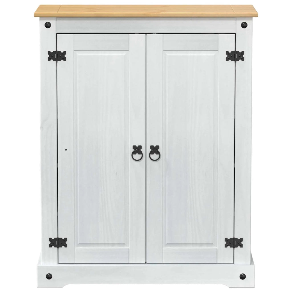 Mobile per scarpe Bianco 86 x 38,5 x 108 cm Pino massello 42024951