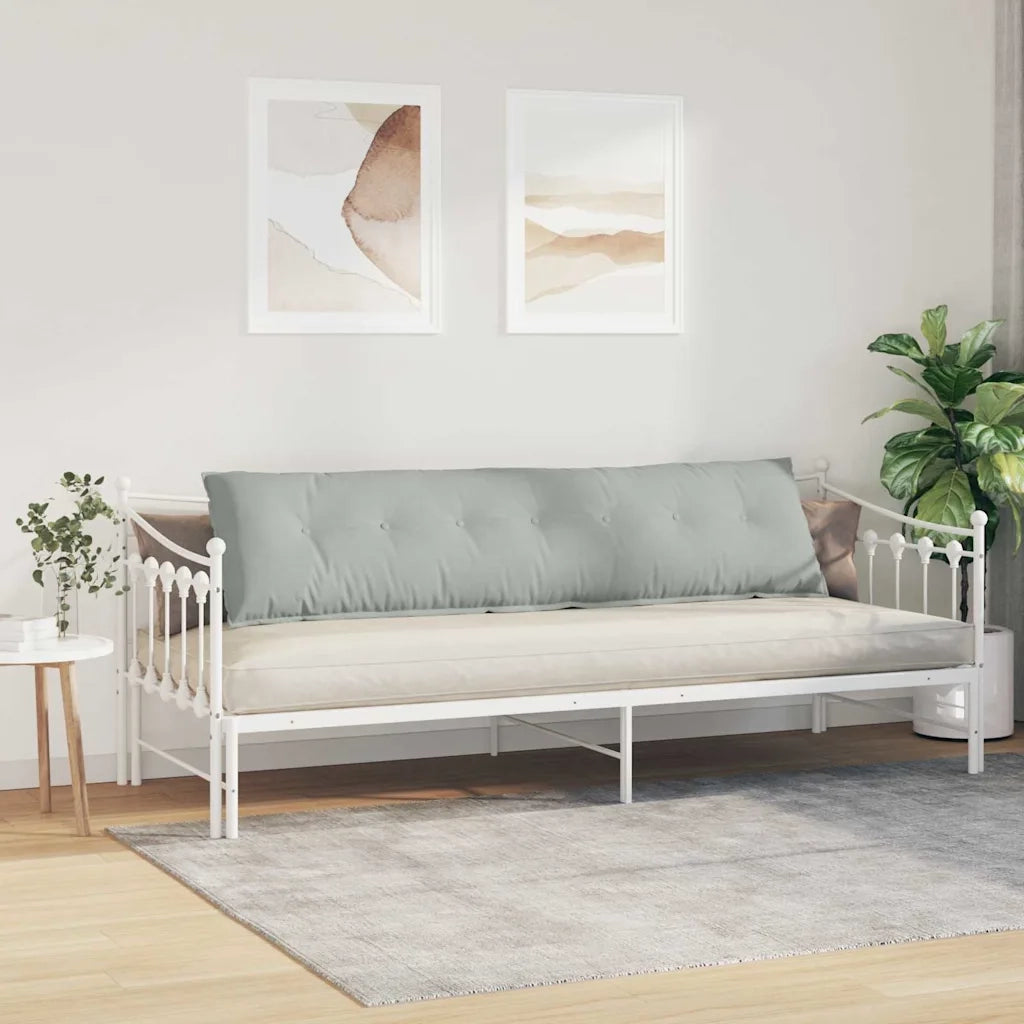 Cuscino per Schiena Grigio chiaro 200 x 50 cm Tessuto in Cords
