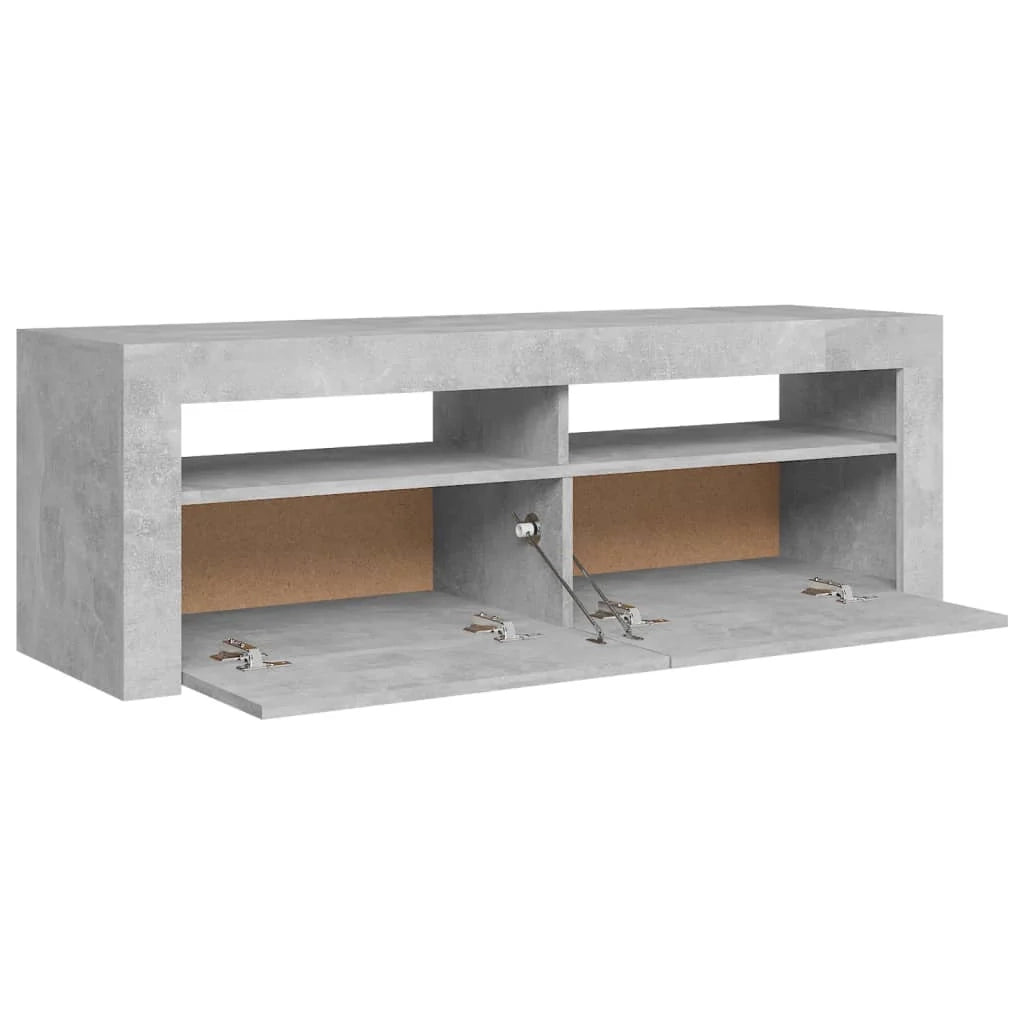 Mobile TV multimediale scaffale TV credenza mobile TV sala da pranzo soggiorno camera da letto con luci LED 120 x 35 x 40 cm grigio 02_0026520
