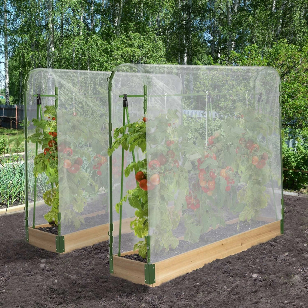 IDMarket - Serre per pomodori modulari Duo kit speciale di crescita completo di telo + supporto