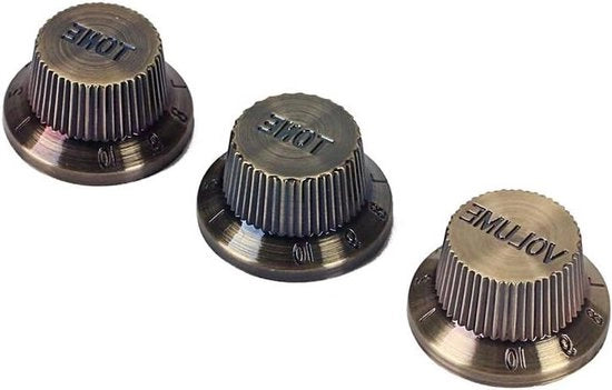 Pomelli di controllo chitarra in bronzo Top Hat Bell per vasi 5.8mm - Alta qualità artigianale - Design anti-slip