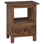 Comodino | Armadio da Notte | Mobiletto da notte Marrone 30 x 30 x 47 cm Legno Recuperato Massello