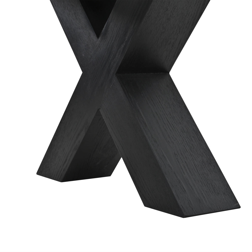 Tavolino da caffè con piano lucido e gambe a X - per soggiorno - 100×50×40 cm - bianco nero