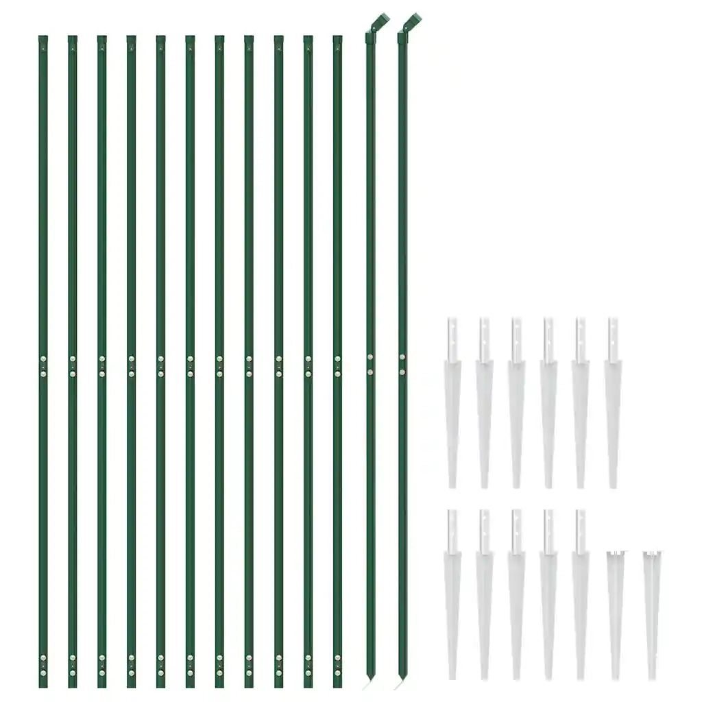 Recinzione Metallica con Picchetti Ancoraggio Verde 2x25 mcod mxl 105442