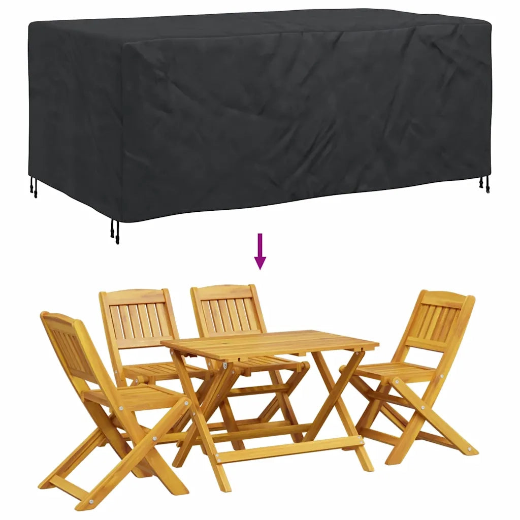 vidaXL Copertura per mobili da esterno Nero 240 x 140 x 90 cm 210D