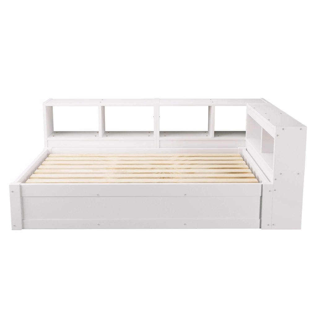 Sof¨¤ letto multifunzione 90x200 cm con prese integrate; LED e contenitori; bianco