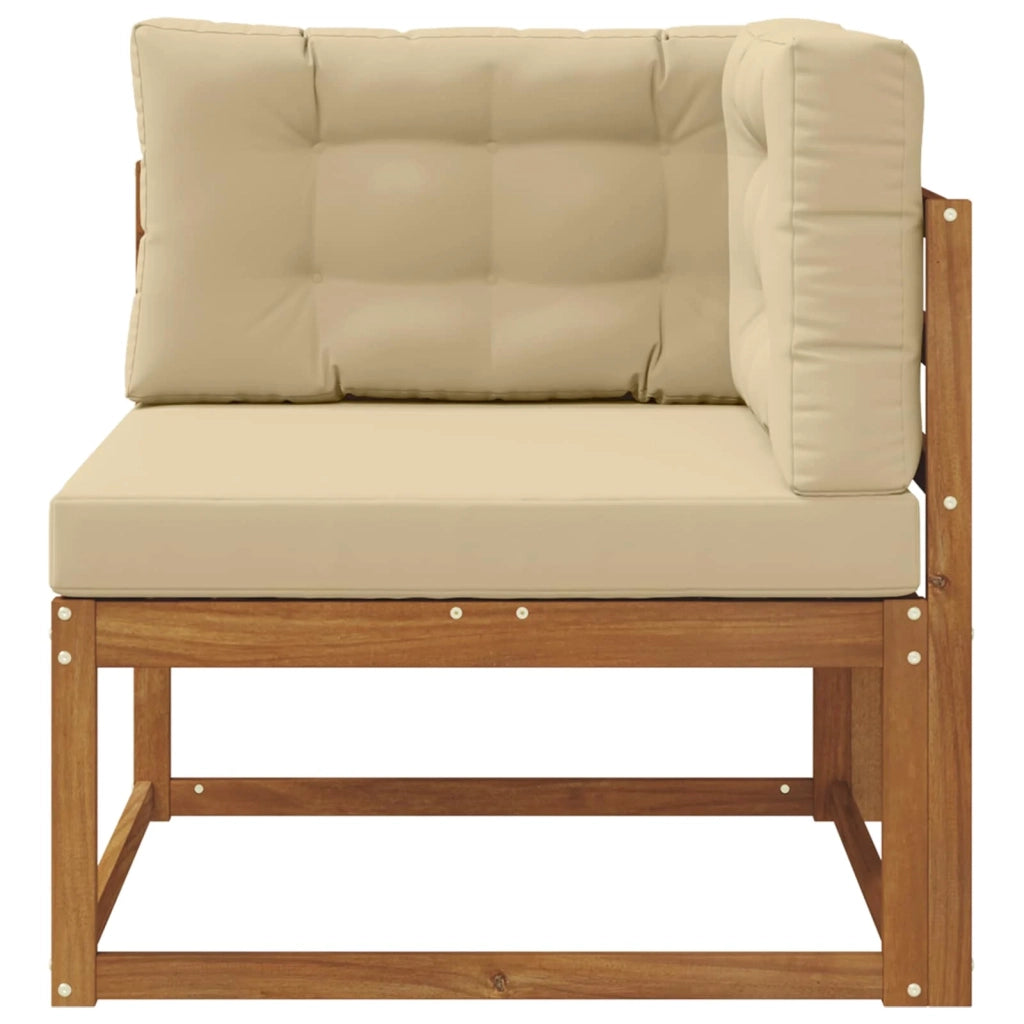 Divano Angolare da Esterno-Divano da Giardino-Divano componibile Naturale 792165