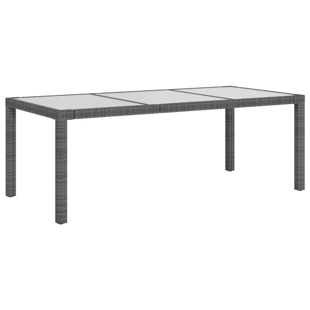 Set da Pranzo per Esterni 7 pz con Cuscini in Polyrattan Grigio 3094877