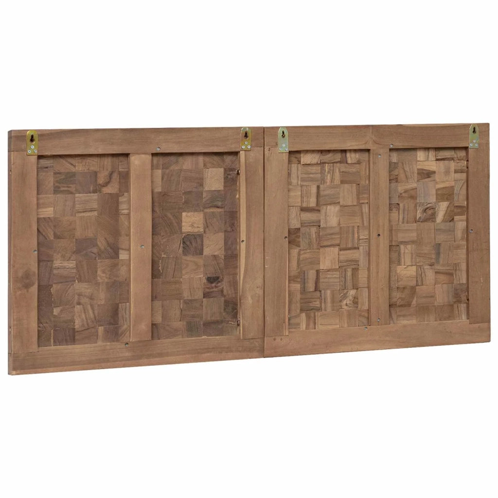 Testiera Naturale 120 cm Legno di teak solido 42024566