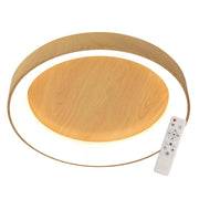 LÚZETE - PLAFONIERA LED 50W REGOLABILE CON TELECOMANDO EFFETTO LEGNO HARALD