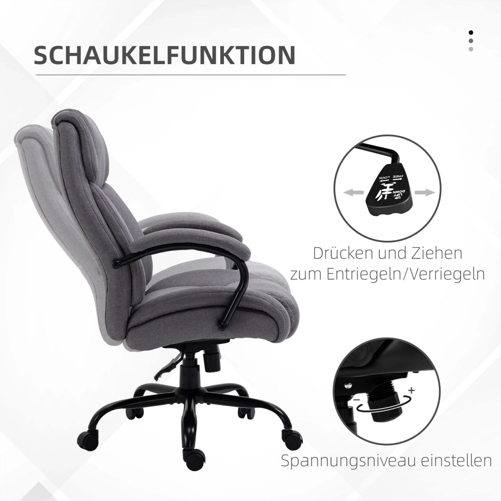 Sedia da ufficio ergonomica con schienale traspirante e altezza regolabile in schiuma grigio chiaro
