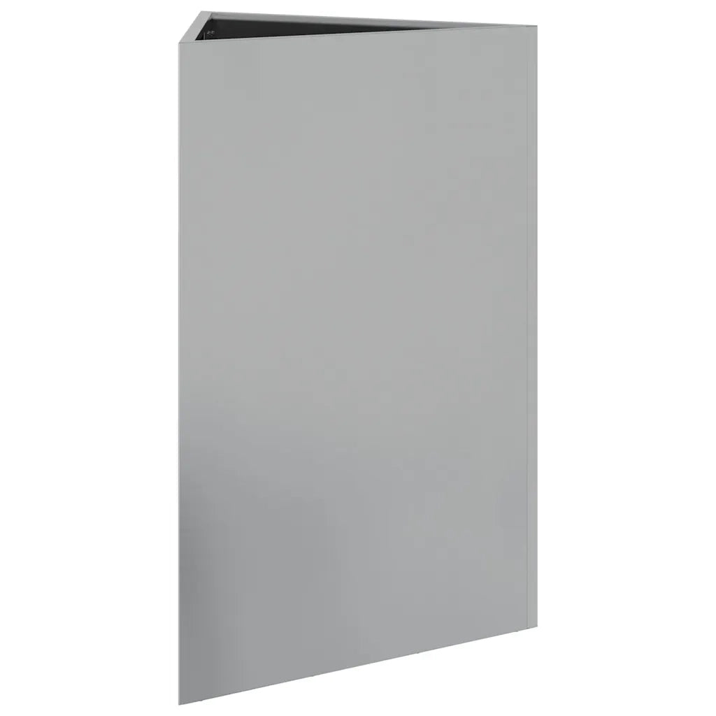 vidaXL Fioriere 2 pz Triangolari 50x43x75 cm in Acciaio Zincato