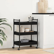 Carrello da Cucina Vintage 50x30x70 cm - Credenza in Legno con Spazio di Ripostiglio