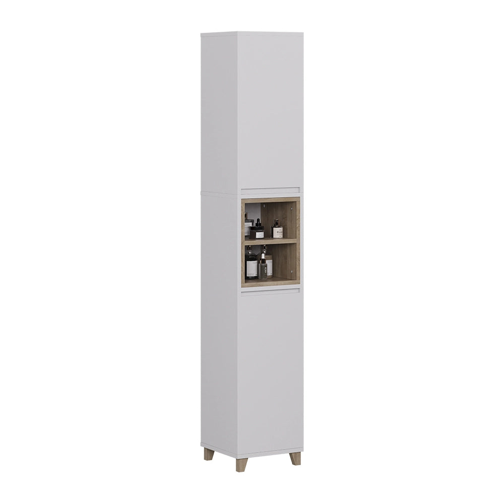 Vicco Armadio per il bagno Bianco/quercia 30 x 170 cm con 2 porte