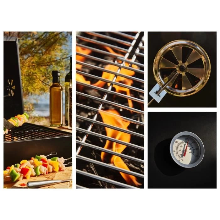 Barbecue a carbonella MIKE - Superficie di cottura 71 x 35 cm