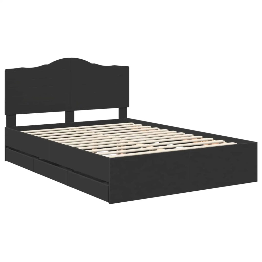 Struttura del letto Nero 140 x 200 cm Legno Ingegnerizzato 3413409
