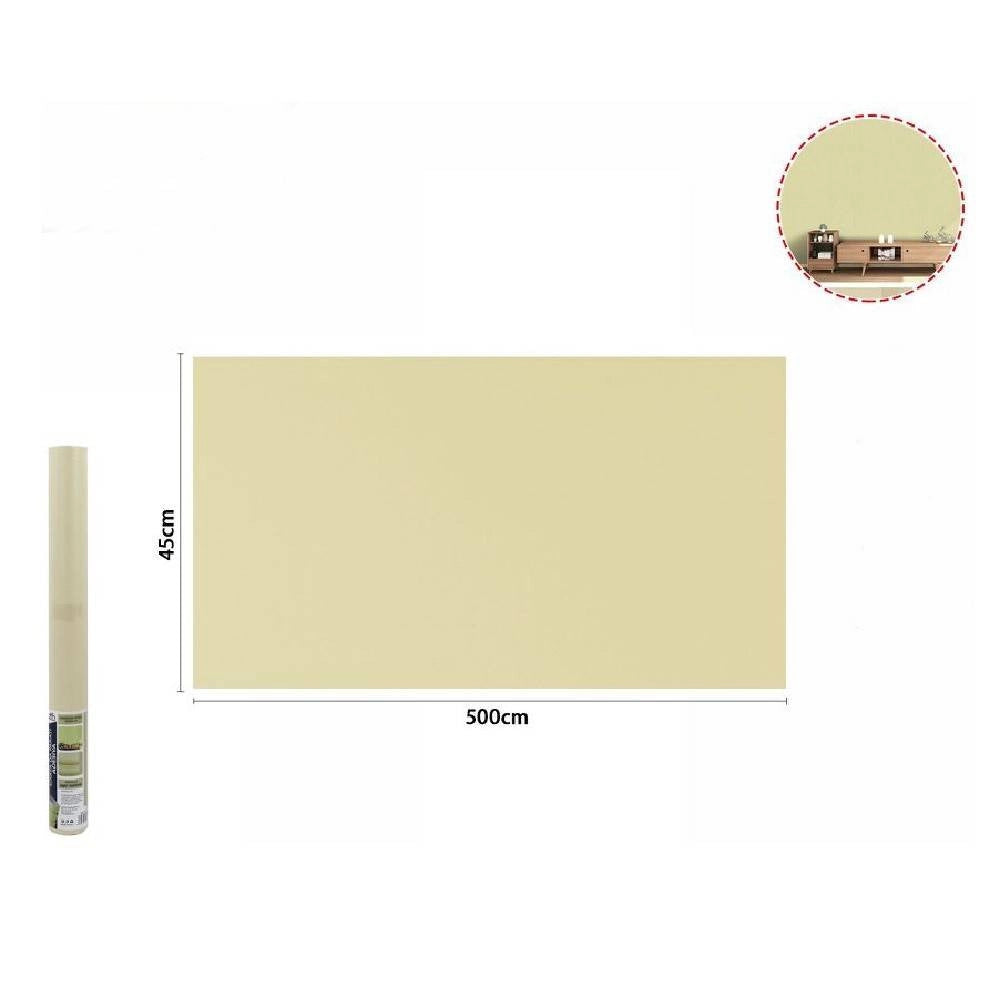 Trade Shop - Rotolo Pellicola Adesiva Colore Giallo 45cmx5mt Per Mobili Carta Da Parati 71127 -