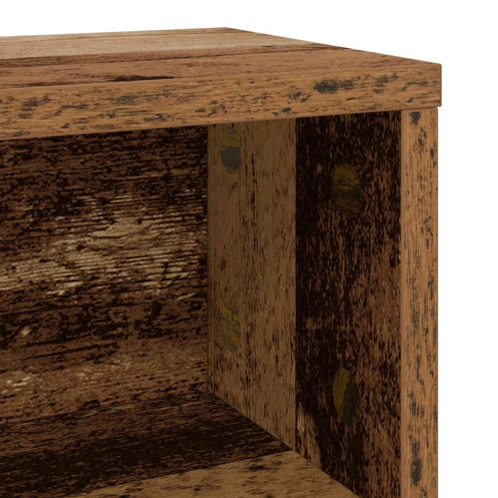 Rack per Stoccaggio CD 4 pz Legno antico 40 x 17 x 17 cm 8012726