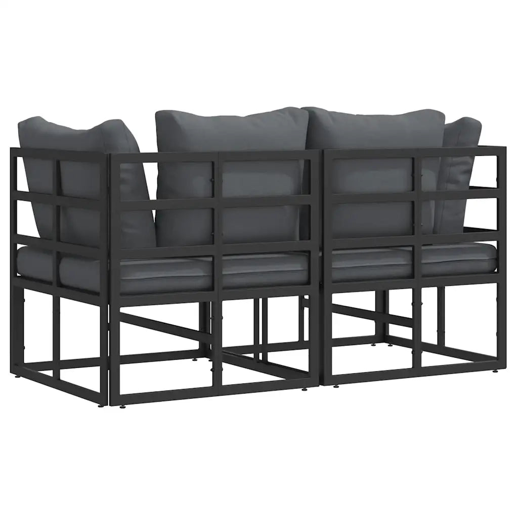 Mobili da Esterno 2 Pezzo Nero e antracite 71,5 x 71,5 x 71 cm CFW9270378