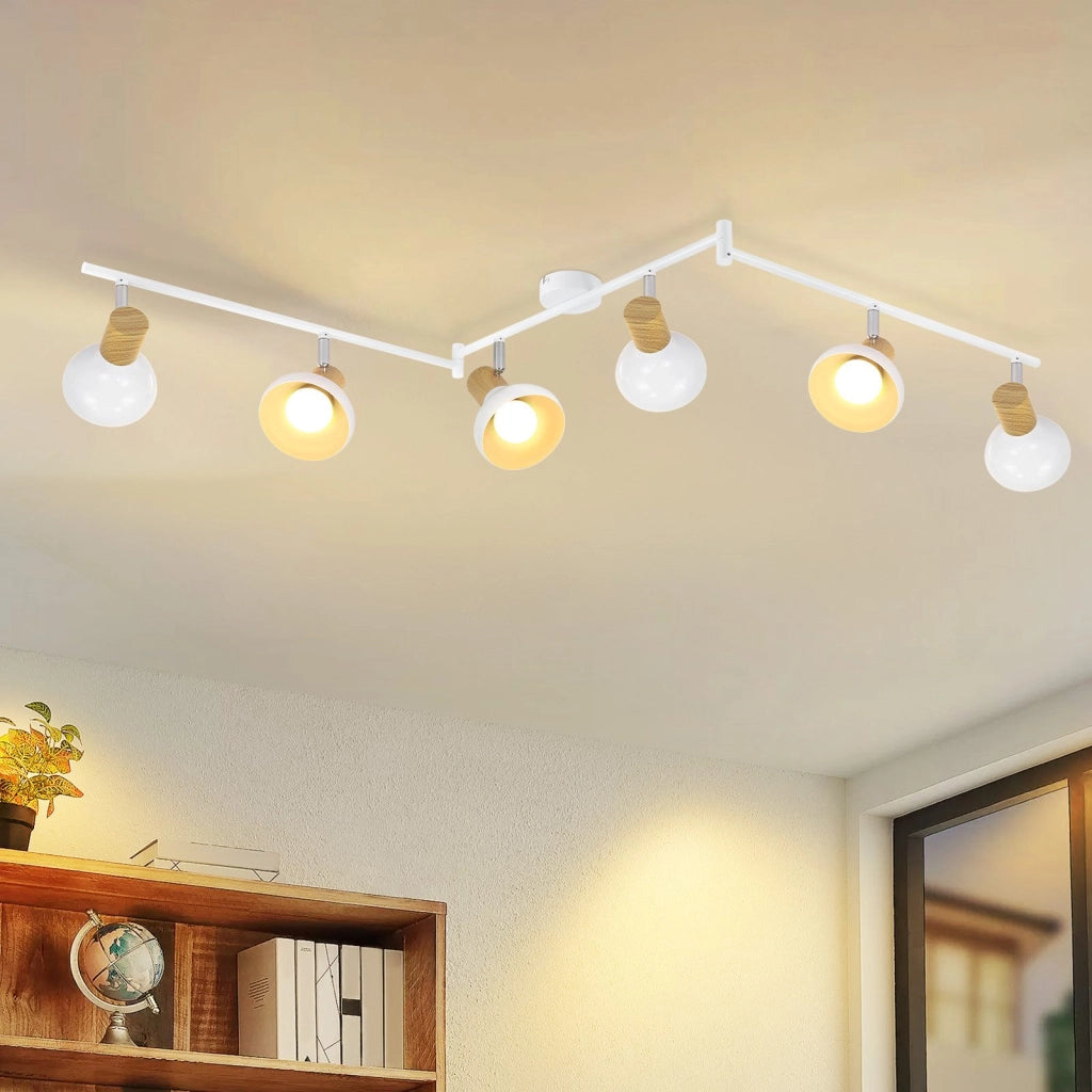 ZMH Faretto da soffitto regolabile E14 a 3 fiamme nero vintage