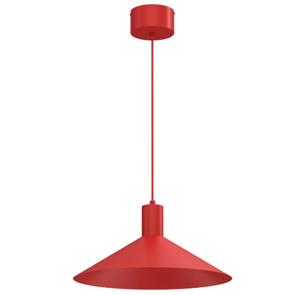 Lampada a sospensione Nox 1xGU10 rossa metallo 40 cm Luminex