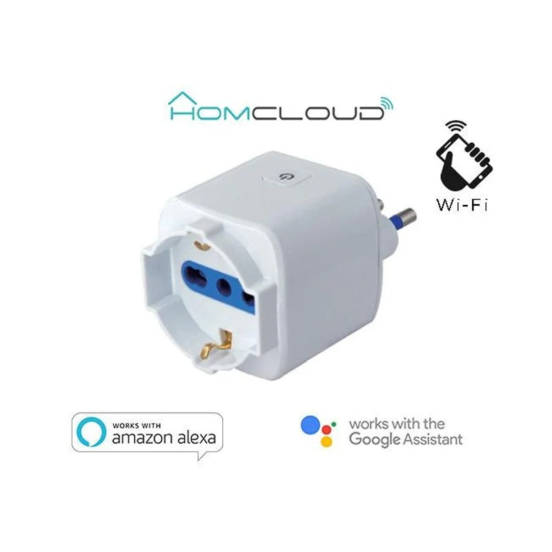 Homcloud Presa Intelligente Wi-Fi Smart 16A Italiana Bipasso-Schuko