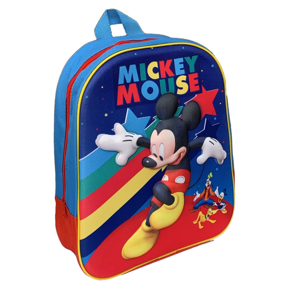 Trade Shop - Zainetto Scuola Mickey Mouse 3d 32 Cm Zaino Asilo Topolino Elementari Bambini -