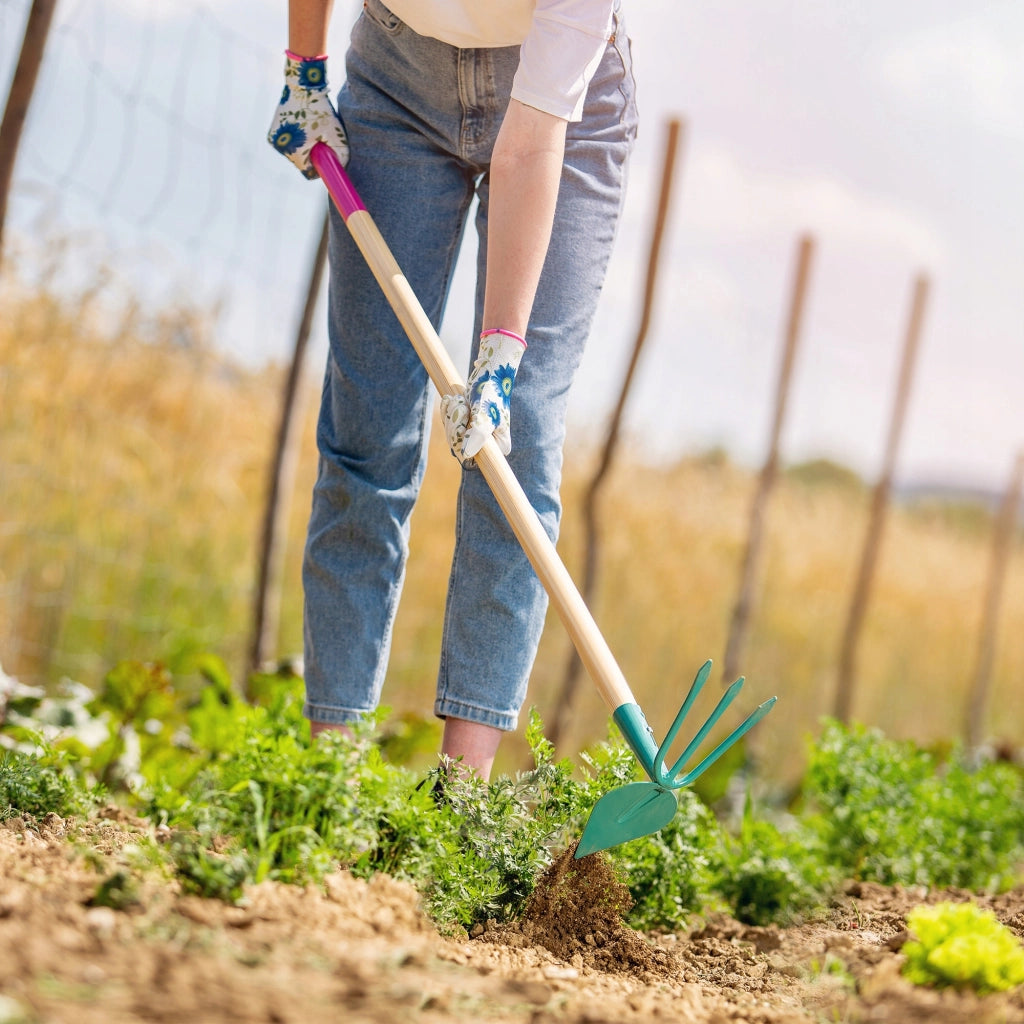 Zappa da giardino KADAX per scavare con forca 8,5 cm, da donna, 134 cm