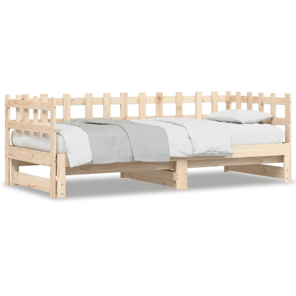 Dormeuse Estraibile 2x(90x200) cm Legno Massello di Pino 840388