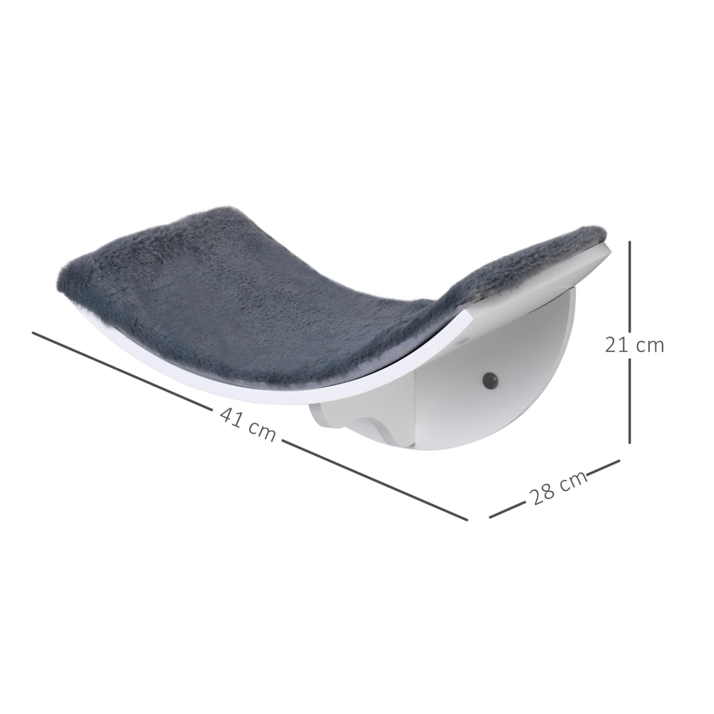 Libreria per gatti con ripiani e plush ¨C zephmum ¨C Grigio