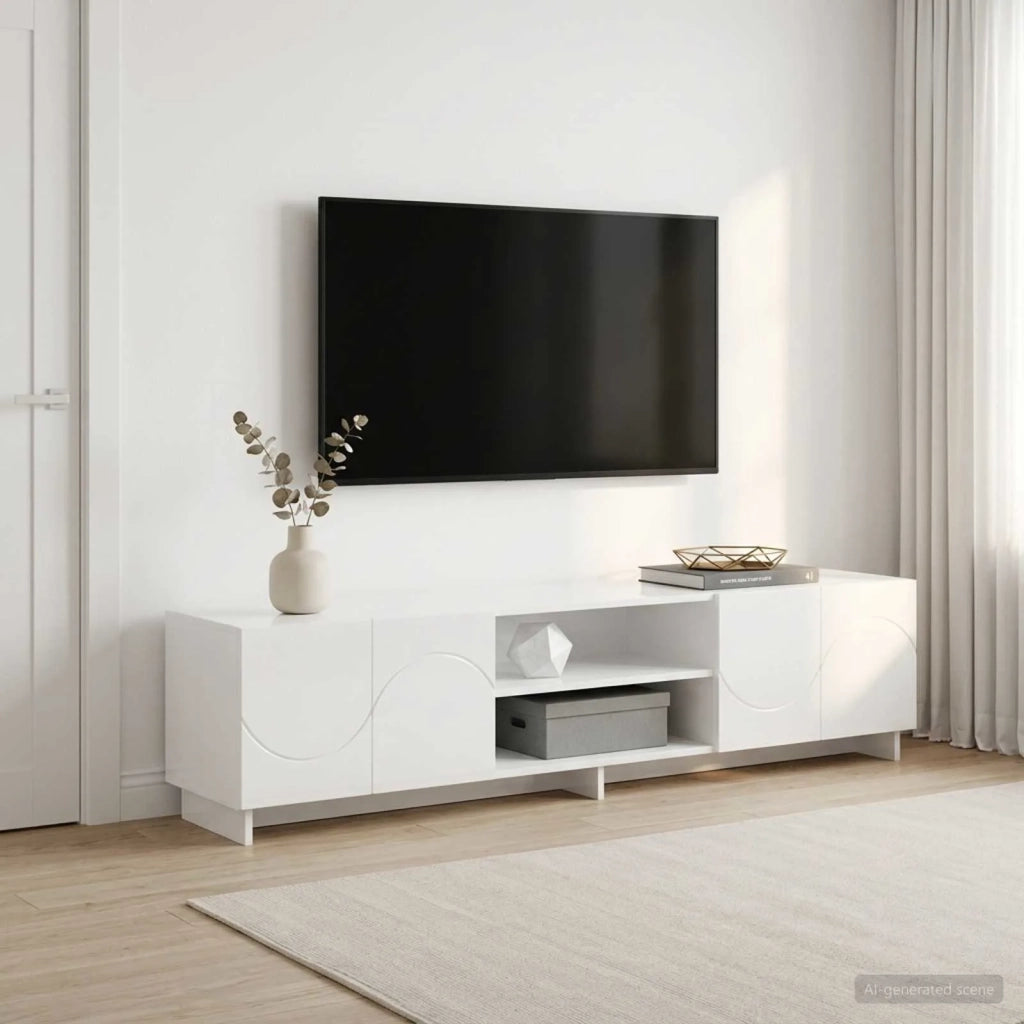 Supporto TV 179.5 x 34.5 x 40 cm Bianco Lucido 8011499