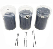 Accessori per capelli a forma di U - 160 pezzi - Spille metalliche - Capelli accessori - Nero - Presa forte - Spille per capelli