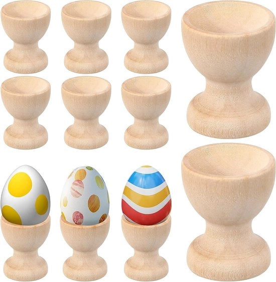 Eierhouders in legno, 24 pezzi per cucina, contenitori per uova e deposito, standard di conservazione in legno.
