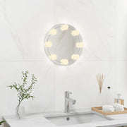 Specchio da parete Rotondo-Specchio a Muro-Specchio Decorativo Senza Cornice con Luci LED in Vetro