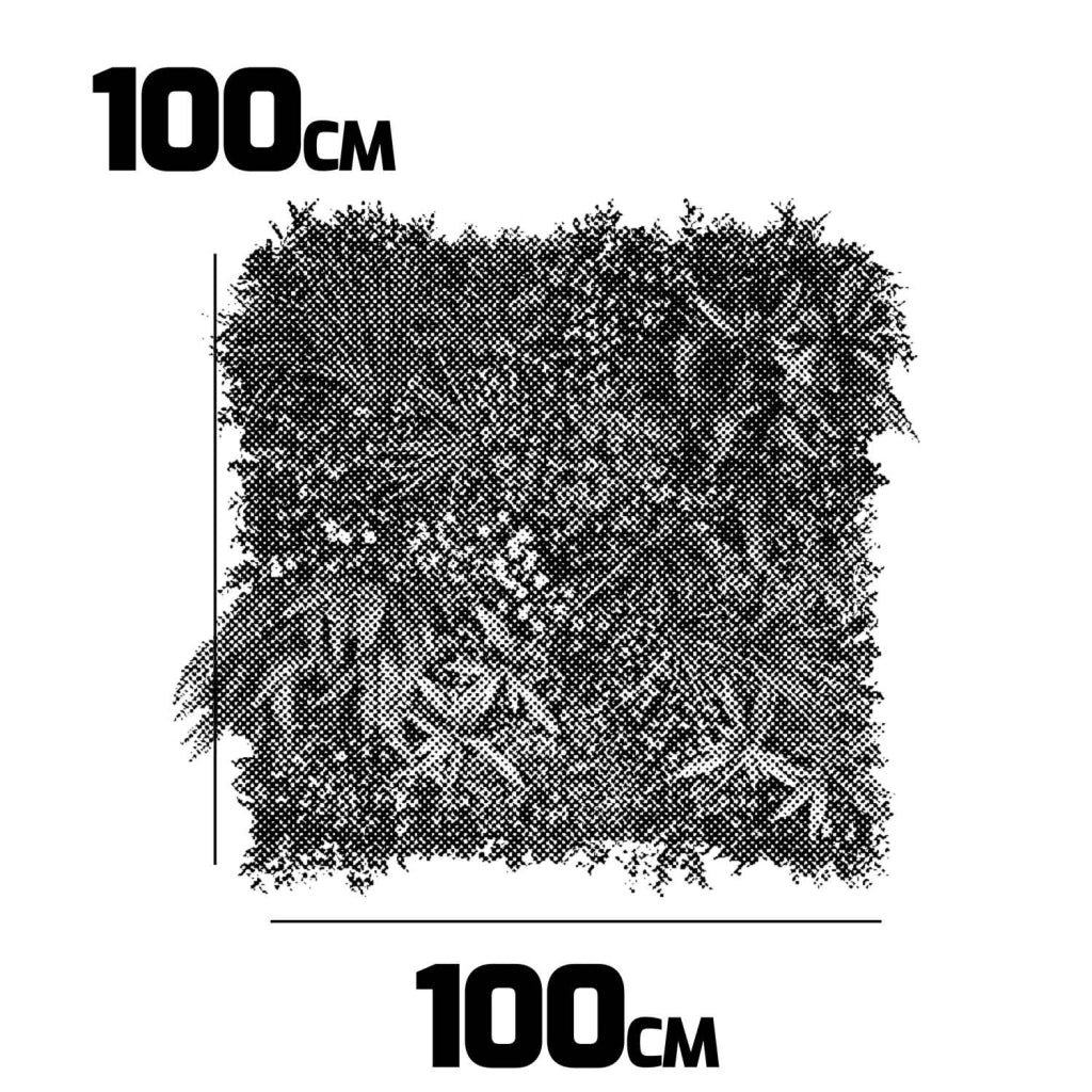 Dream - Giardino verticale con foglie e fiori, pannello 100x100 cm