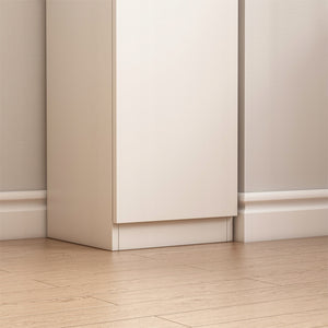 Armadio bianco moderno a colonna scaffale alto loft 2 ante 180 cm