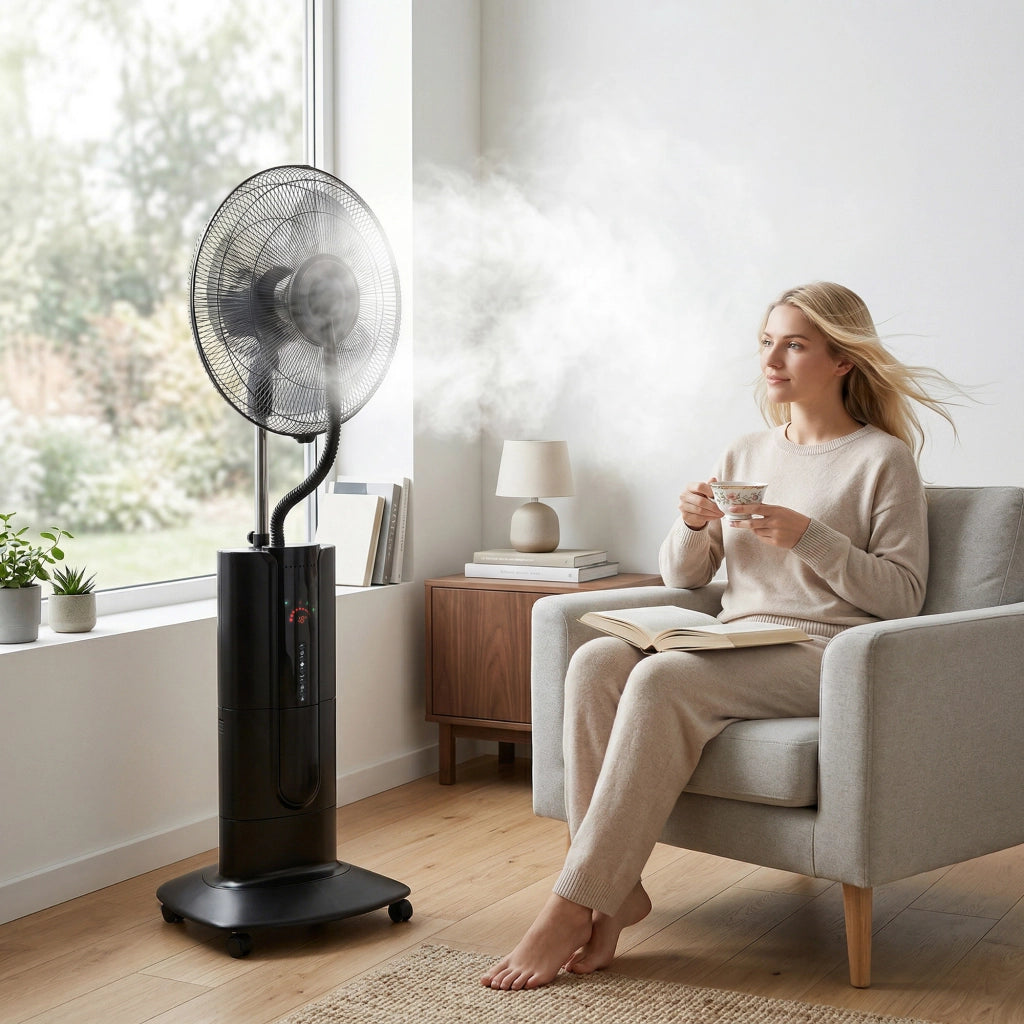 Ventilatore a colonna nebulizzatore ¨C zephmum ¨C nero 130 cm 100 W