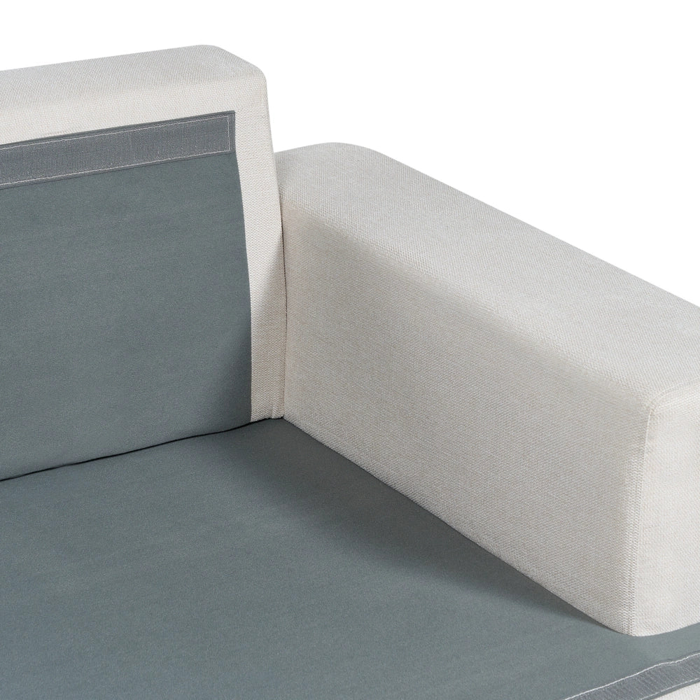 Divano Beige Tessuto Imbottito 3 Posti Schienale Imbottito Spesso Divano Soggiorno Classico