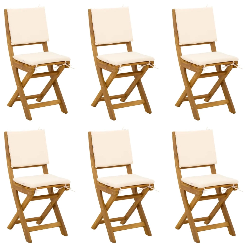 Sedie Bistro da Giardino 6 pcs Bianco Crema 38 x 46 x 85 cm 3416293