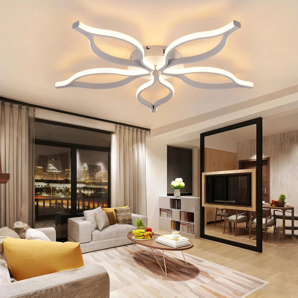 ZMH Plafoniera LED Bianca 80 cm 75W Moderna per Soggiorno con Telecomando e Regolazione Luminosità per Camera da Letto