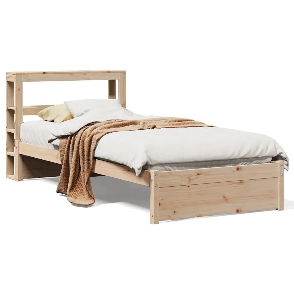 Giroletto con Testiera 75x190 cm in Legno Massello di Pino