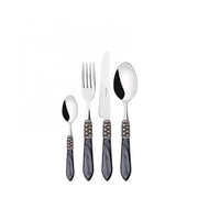 OPTICAL Ghiera Argento Anticato, Posate Set 24 Pz, Scatola