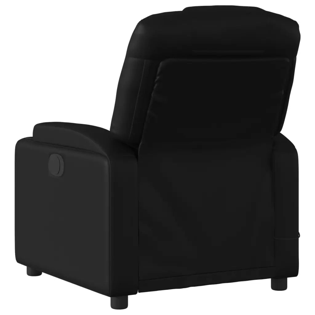 Poltrona reclinabile massaggiante in Similpelle Nera 3205979