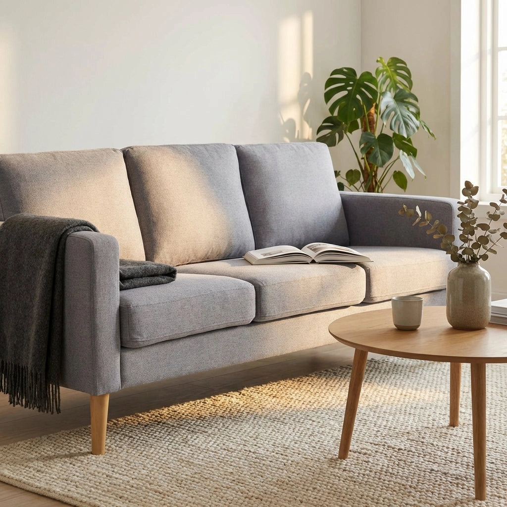 Divano 3 posti Scandinavo in Tessuto cm 177x73x82 - MANU